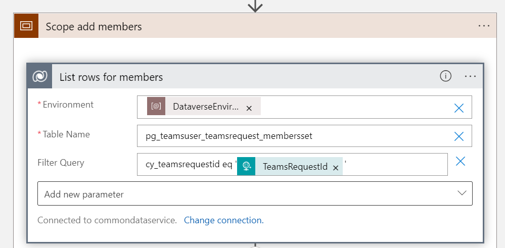 List rows for Members