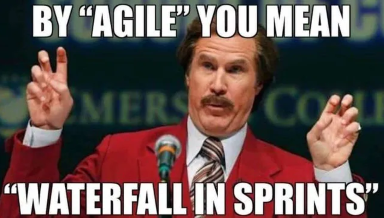 agile waterfall meme