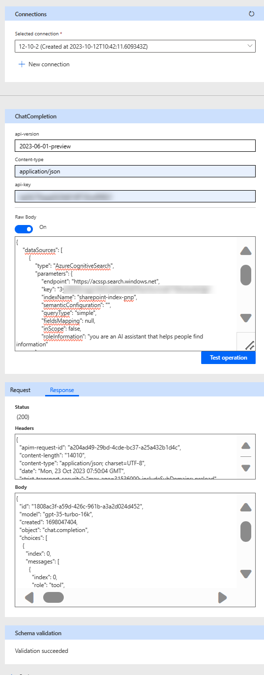 Test tab of connector