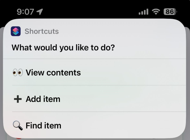 choose menu