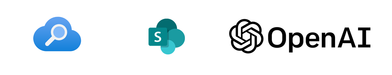 icons of SP, Cognitive search and OpenAI