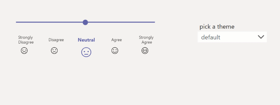 gif showing the Likert component in action