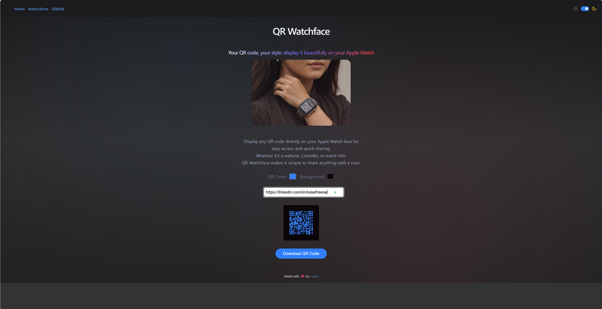 QR Watchface screenshot